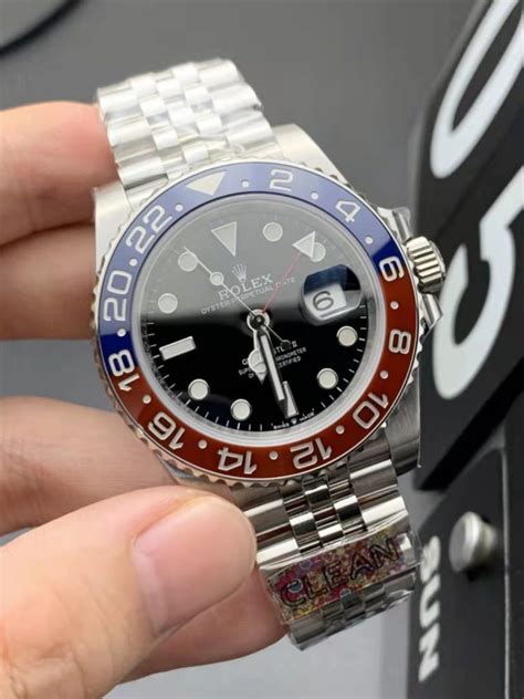 rolex gmt master ii original vs fake|rolex pepsi bezel color difference.